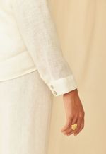 Camisa Clarisse Gaze de Linho Off White