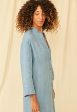 Chemise Olga Gaze de Linho Índigo