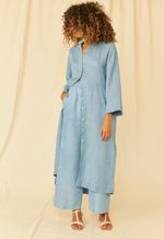 Chemise Olga Gaze de Linho Índigo
