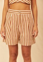 Shorts Caetana Listrado Algodão Orgânico