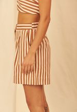 Shorts Caetana Listrado Algodão Orgânico