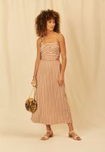 Vestido Caetana Listrado Algodão Orgânico