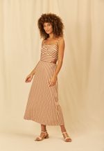 Vestido Caetana Listrado Algodão Orgânico