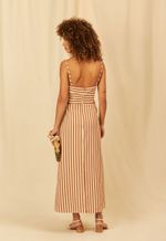 Vestido Caetana Listrado Algodão Orgânico