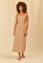 Vestido Caetana Listrado Algodão Orgânico
