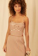 Vestido Caetana Listrado Algodão Orgânico