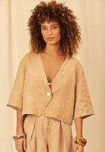 Blusa Ana Linho Bege