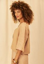 Blusa Ana Linho Bege