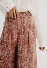 Calça Bethânia Seda Impressão Botânica Crajiru