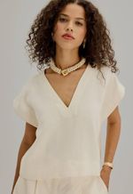 Blusa Olivia Linho Off White