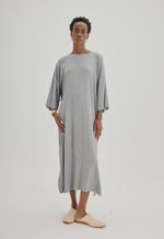 Vestido Gaia Textura Modal Chumbo