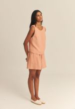Shorts Flavia Cambraia de Linho Catuaba