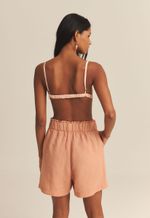Shorts Flavia Cambraia de Linho Catuaba