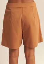 Shorts Augusta Algodão Orgânico Marrom Rubi