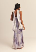 Pashmina Seda Impressão Botânica Palha De Milho