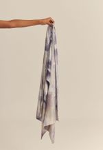 Pashmina Seda Impressão Botânica Palha De Milho