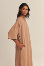 Vestido Laureta Cambraia de Linho Barbatimão