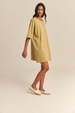 Camiseta Ampla Algodão Orgânico Verde Romã