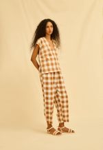 Blusa Olivia Algodão Orgânico Xadrez 