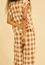 Blusa Olivia Algodão Orgânico Xadrez 