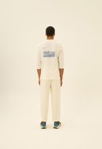 Camiseta Manga Longa Chegada Barco Algodão Orgânico Amyr Klink