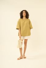 Blusa Linho Gaia Verde Româ