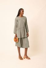 Blusa Modal Canaletas Íris Chumbo