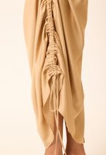 Vestido Modal Canaletas Íris Marrom
