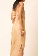 Vestido Modal Canaletas Íris Marrom