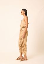 Vestido Modal Canaletas Íris Marrom
