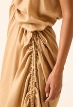 Vestido Modal Canaletas Íris Marrom