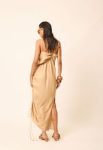 Vestido Modal Canaletas Íris Marrom