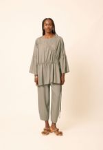 Blusa Modal Canaletas Íris Chumbo