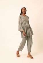 Blusa Modal Canaletas Íris Chumbo