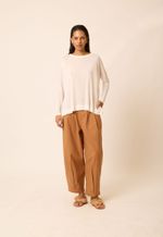 Calça Algodão Orgânico Helena  Marrom