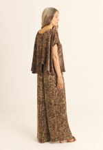 Blusa Seda Impressão Botânica Crajiru Chumbo  Liz