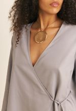 Blusa Transpassada TENCEL™ Micro Modal Maitê Lilás