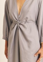Vestido Amplo Transpassado TENCEL™  Micro Modal Maitê Lilás