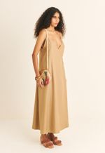 Vestido Transpassado TENCEL™  Micro Modal Maitê Marrom