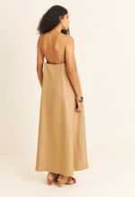 Vestido Transpassado TENCEL™  Micro Modal Maitê Marrom