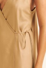 Vestido Transpassado TENCEL™  Micro Modal Maitê Marrom