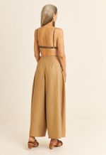 Calça Ampla TENCEL™ Micro Modal Maitê  Marrom