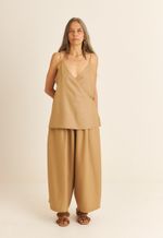 Calça Ampla TENCEL™ Micro Modal Maitê  Marrom