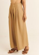 Calça Ampla TENCEL™ Micro Modal Maitê  Marrom