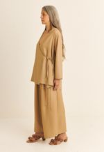 Blusa Transpassada TENCEL™ Micro Modal Maitê Marrom