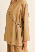 Blusa Transpassada TENCEL™ Micro Modal Maitê Marrom