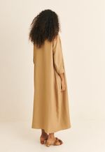 Vestido Amplo Transpassado TENCEL™  Micro Modal Maitê Marrom