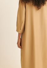 Vestido Amplo Transpassado TENCEL™  Micro Modal Maitê Marrom