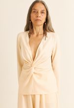 Blusa Torção TENCEL™ Micro Modal  Eloise Areia