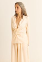Blusa Torção TENCEL™ Micro Modal  Eloise Areia